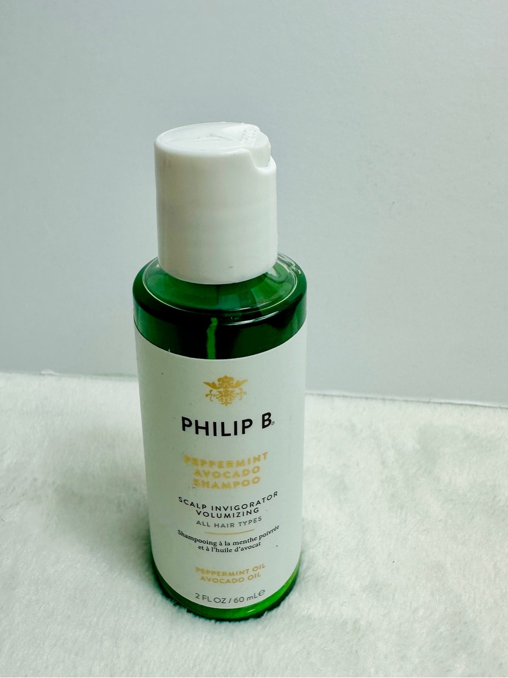 Phillip B Peppermint Avocado Shampoo New 2-ounce bottle
